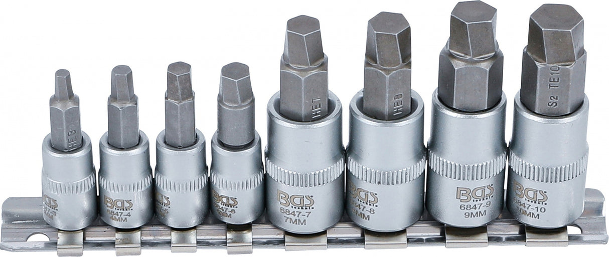 Sraigtiniai ištraukikliai | pažeistam hex | 6.3 mm (1/4") / 10 mm (3/8") | 3 - 10 mm | 8 vnt. (6847)