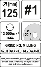 Диск-фреза по дереву 125 mm, No1