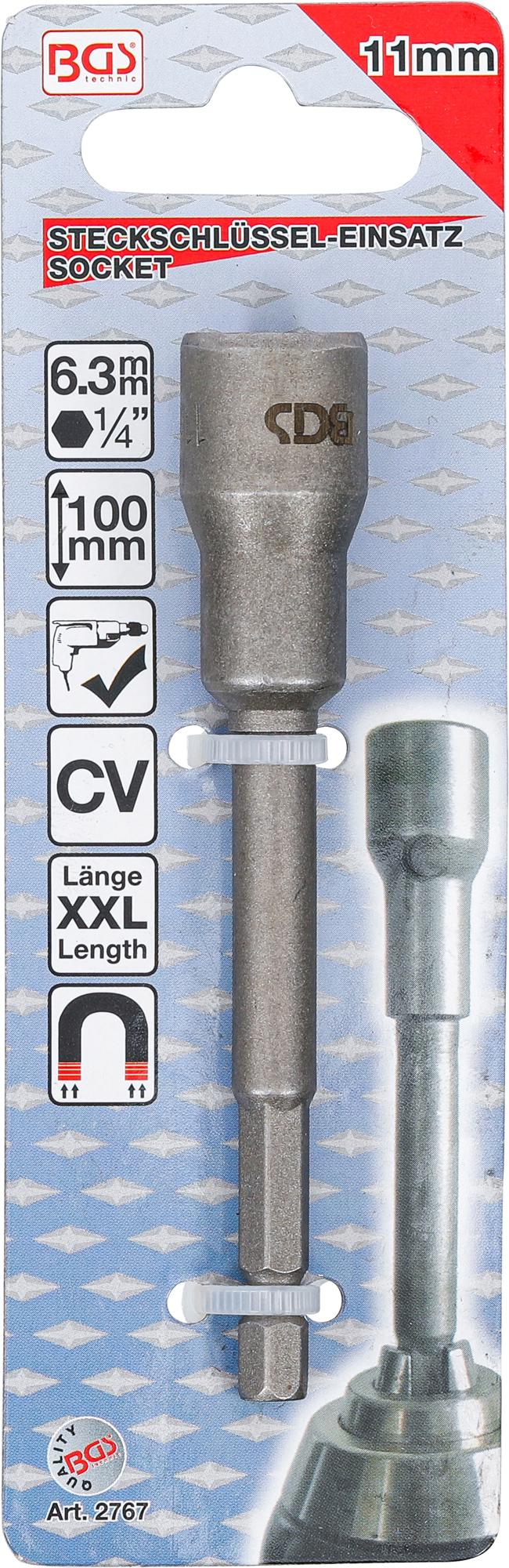 Galvutė / antgalis | elektriniams grąžtams | 6,3 mm (1/4") | 11 mm (2767)