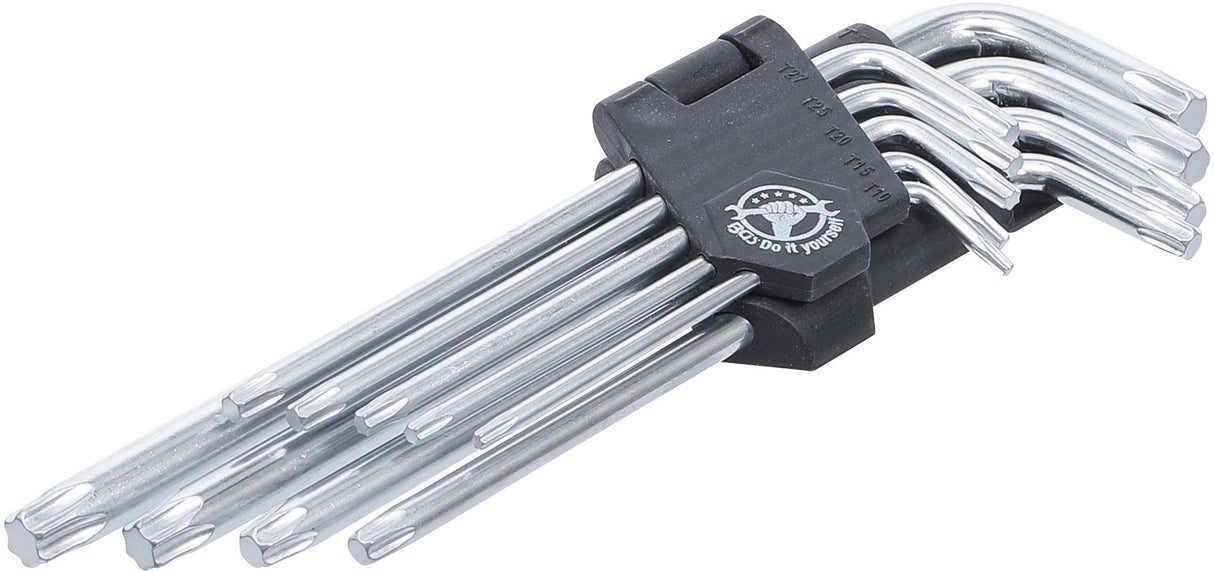L tipo raktų rinkinys | ilgi | T-Star (Torx) T10-T50 | 9 vnt. (816)