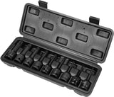 Smūginiai antgaliai | 12,5 mm (1/2") | T-Star (Torx) T20 - T70 | 9 vnt (YT-10654)