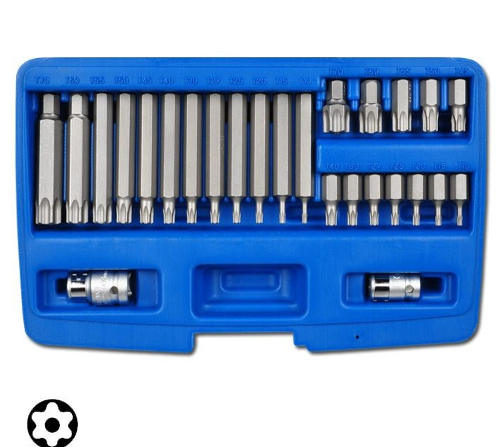 Antgalių komplektas | su skylutėmis | 10 mm (3/8") | T-Star (Torx) | 26 vnt. (5022)