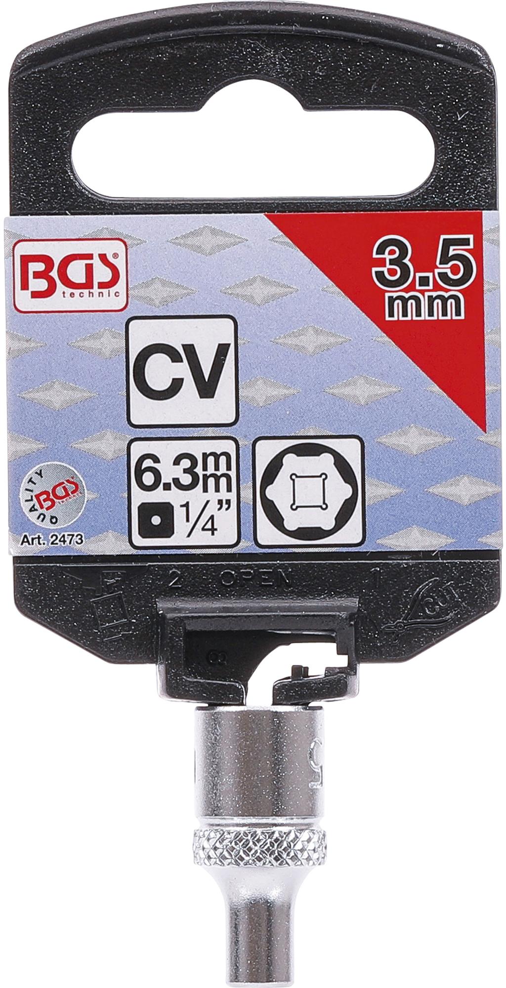 Galvutė šešiakampė | 6,3 mm (1/4") | 3,5 mm (2473)