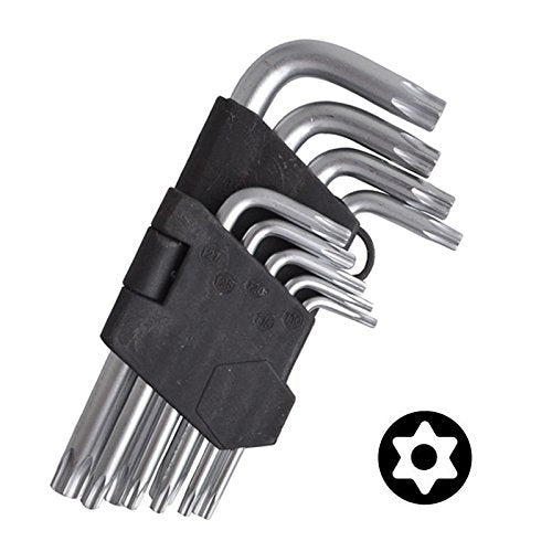 Lenktų raktų rinkinys | T-star (Torx) T10 - T50 | 9 vnt (ES10698)