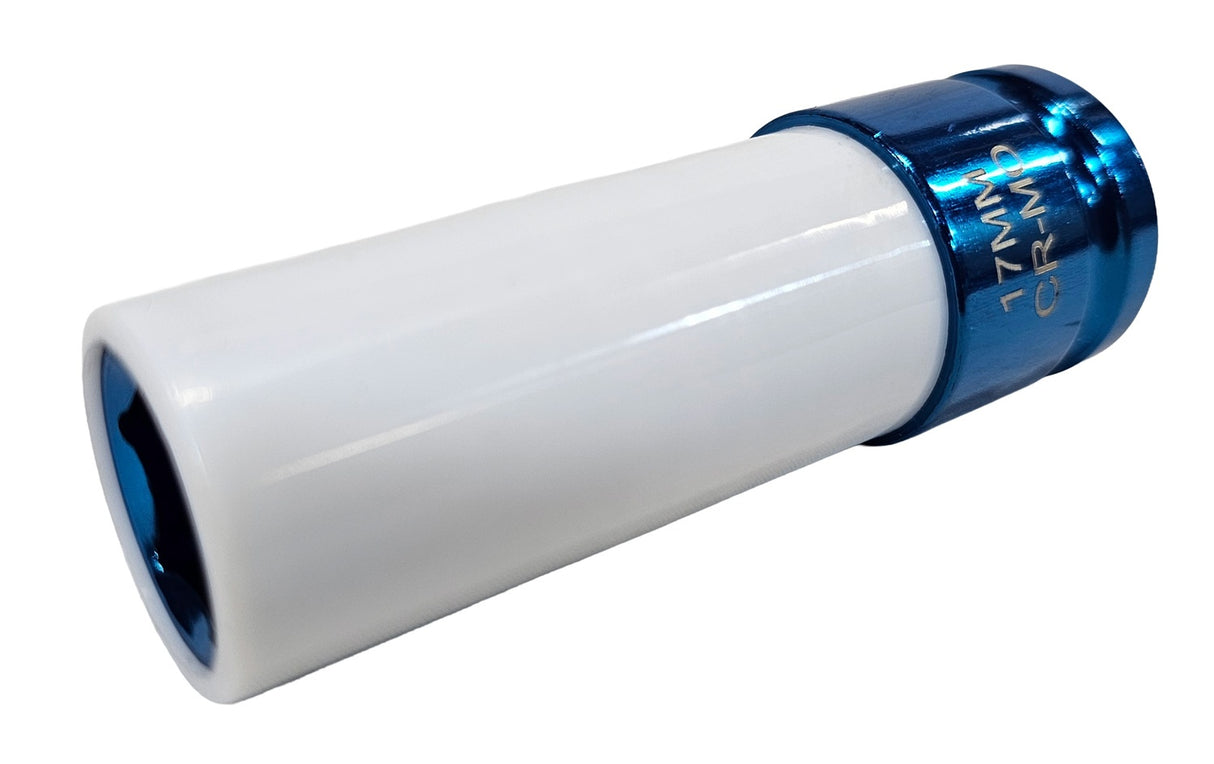 Galvutė smūginė ilga plonasienė | su plastikine apsauga | 12,5 mm (1/2") | 17 mm (H5017)