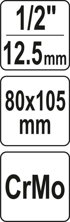 Universalus alyvos filtro raktas | 12,5 mm (1/2") | 80 mm - 105 mm (YT-08236)