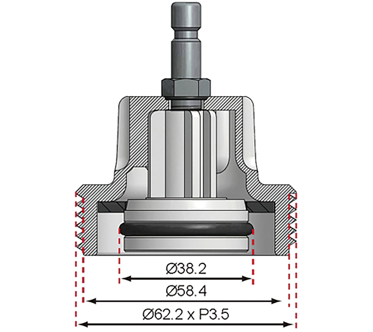 Adapteris Nr. 9 BGS 8027, 8098 |  Audi, BMW, Porsche, VW (8027-9)