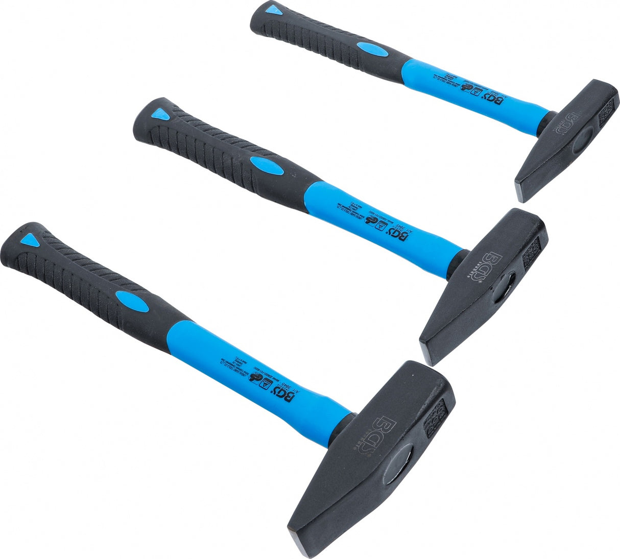 Plaktukų rinkinys | Stiklo pluošto rankena | DIN 1041 | 300 / 500 / 800 g | 3 vnt. (3845)
