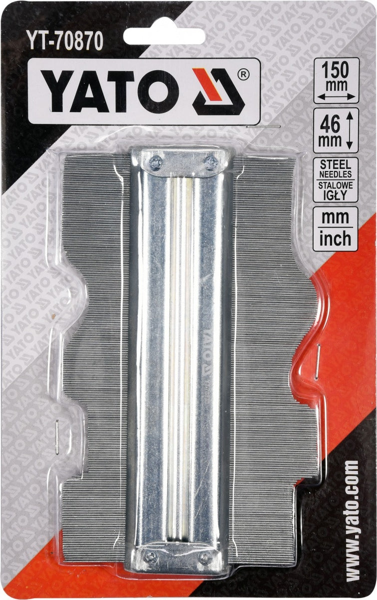 Kontūrų matuoklis | metalas | 150 mm (YT-70870)