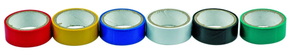 Набор изоленты разноцветной 6 шт: 19mm х 0,13mm х 3m