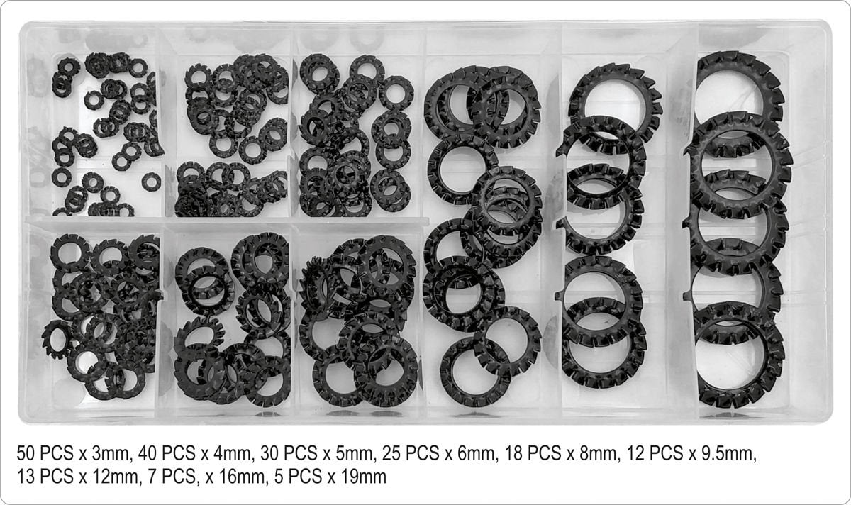 ANTI-VIBRATION WASHER SET | MIX / 3 - 19 MM | 200 PCS. (YT-06863)