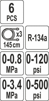 Устройство для заправки кондиционеров R134a | 6 шт.