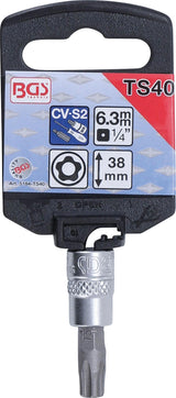 Antgalis įpresuotas | 6,3 mm (1/4") | T-Star (Torx) penkiakampis TS40 (5184-TS40)