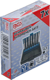 SCREW EXTRACTOR SET | FOR DAMAGED T-STAR (FOR TORX) T10 - T40 | 7 PCS. (5284)