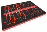 TOOL CABINET ON WHEELS | METAL WORKTOP | WITH TOOLS | 7 DRAWERS / 1 DOOR | 322 TOOLS (H7002)