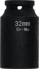 Galvutė smūginė šešiakampė ilga | 12,5 mm (1/2") | 32 mm (YT-10298)