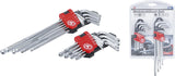 L tipo raktų rinkinys | ilgi | T-Star (Torx) T10 - T50 / Hex šešiakampis 1,5 - 10 mm | 18 vnt. (822)