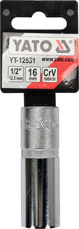 SPARK PLUG SOCKET 1/2" 16MM (YT-12531)