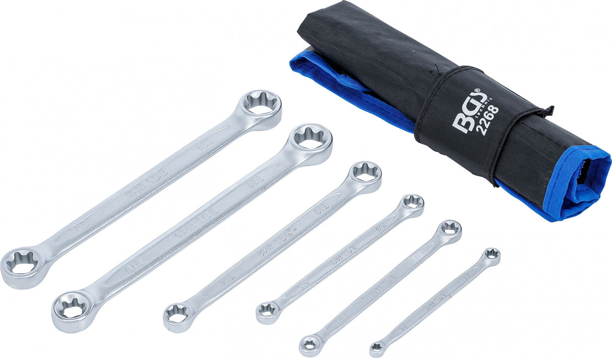 Raktų rinkinys E tipo (torx) galvutėmis | E6xE8 - E20xE24 | 6 vnt. (2268)