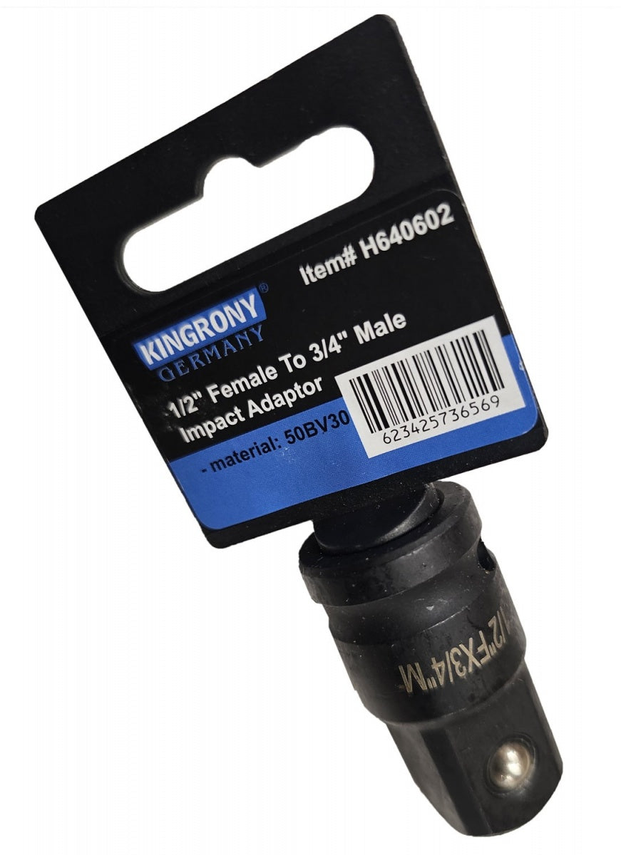 Smūginis adapteris | vidinis kvadratas 12,5 mm (1/2") - išorinis kvadratas 20 mm (3/4") (H640602)