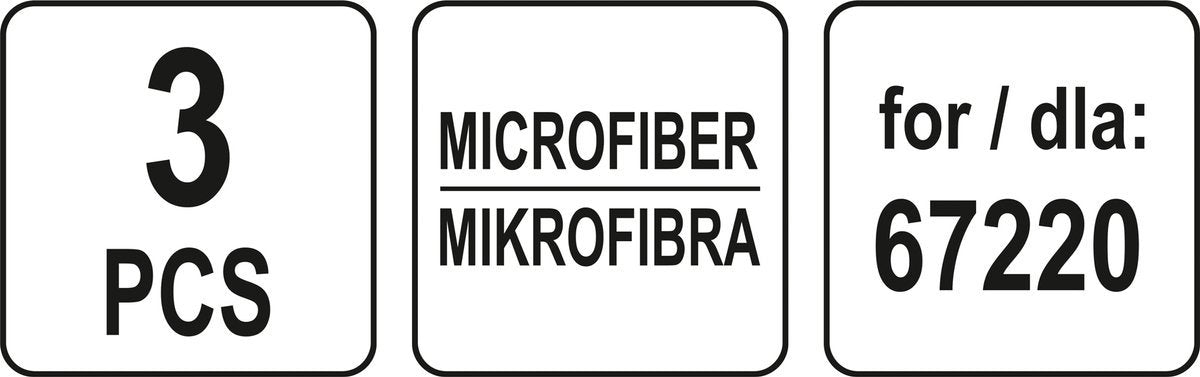 Mikropluoštas garų šluotai 67220 - 3 vnt (67222)