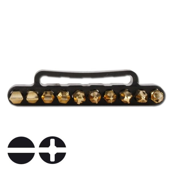 Antgalių rinkinys | "gold" | 6.3 mm (1/4") | 10 vnt. (4814)