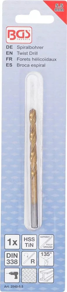 Grąžtas metalui HSS-G 5.5 mm (2040-5.5)