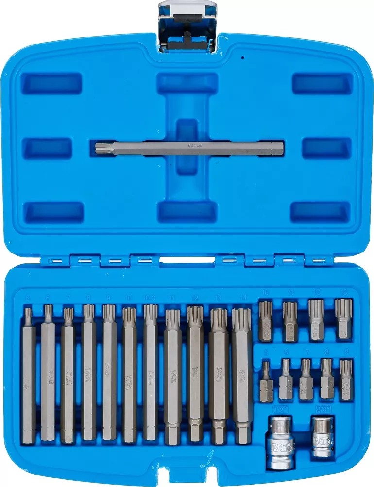 Antgalių komplektas | 10 mm (3/8") storis | Spline (Ribe) | 22 vnt. (5013)