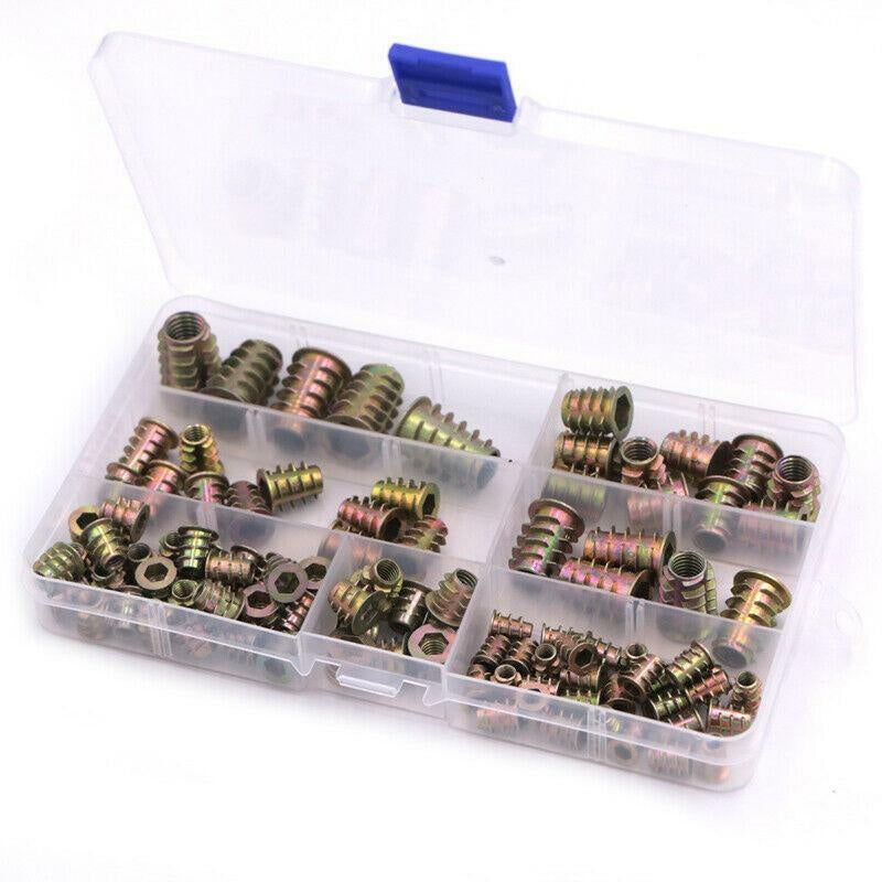STEEL THREADED INSERTS FOR WOODEN FURNITURE | 100 PCS. (TS100K)