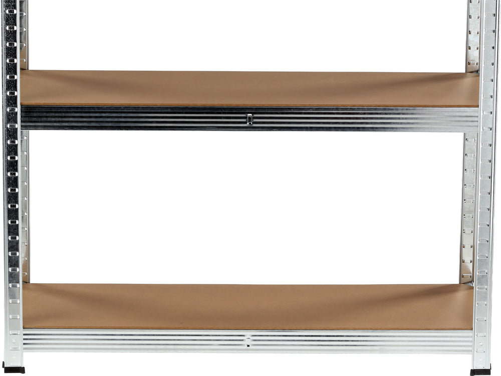 GALVANISED STORAGE SHELF | 5 SHELVES | HDF BOARDS | 180 X 90 X 40 CM (78485)