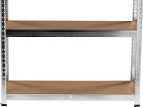 GALVANISED STORAGE SHELF | 5 SHELVES | HDF BOARDS | 180 X 90 X 40 CM (78485)