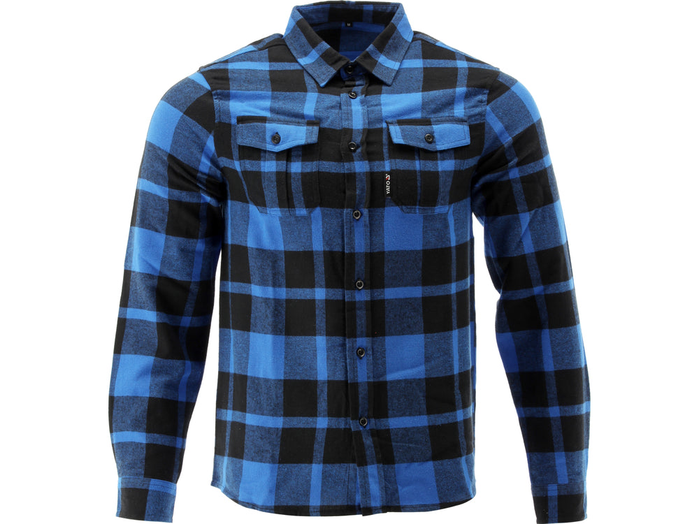 Flaneliniai marškiniai mėlyni | 100% medvilnė | XL dydis (YT-78809)