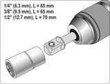 Adapterių komplektas | 6.3 mm (1/4") antgalis | 6.3 mm (1/4") / 10 mm (3/8") / 12,5 mm (1/2") | 3 vnt. (YT-04685)