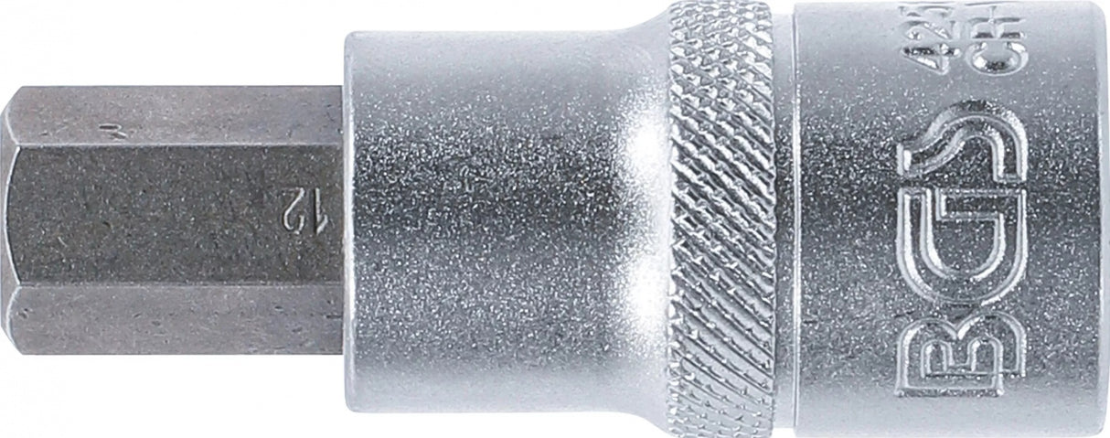 Antgalis įpresuotas į galvutę | 12,5 mm (1/2") | hex šešiakampis 12 mm (4256)