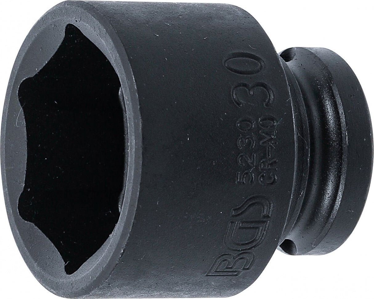 Galvutė smūginė šešiakampė | 12,5 mm (1/2") | 30 mm (5230)