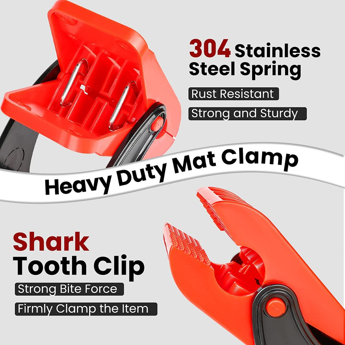 Automobilinių kilimėlių užspaustukai | Heavy Duty ABS+stainless steel | 4 vnt. (MC4S)