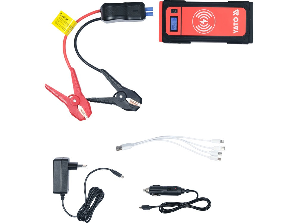 Paleidimo prietaisas | powerbank | 16000 mAh | LCD | indukcinis pakrovimas (YT-83085)