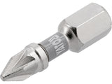 SCREWDRIVER BITS 1/4 25MM PZ1 2 PCS NI (YT-78003)