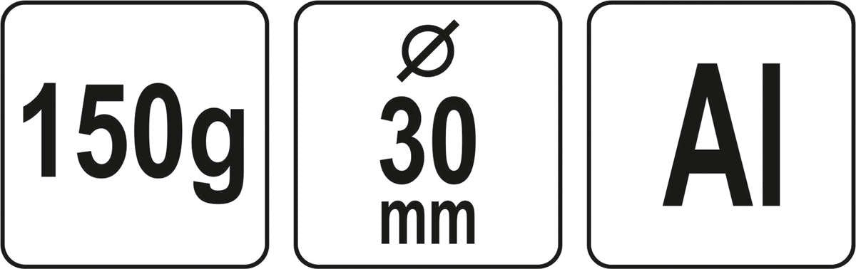 Plaktukas aliuminis | 30 mm / 150g (YT-45280)