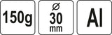 Plaktukas aliuminis | 30 mm / 150g (YT-45280)