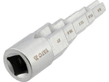 Raktas pakopinis | su adapteriu | 9.6 / 11.6 / 12.7 / 16.4 / 21 mm (YT-03319)