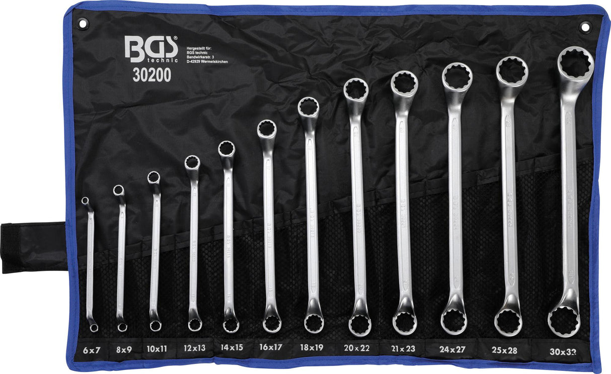 DOUBLE RING SPANNER SET | DEEP OFFSET ENDS | 6 - 32 MM | 12 PCS. (30200)