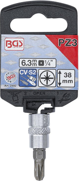 Antgalis įpresuotas į galvutę | 6.3 mm (1/4") | Kryžminis PZ3 (2492)