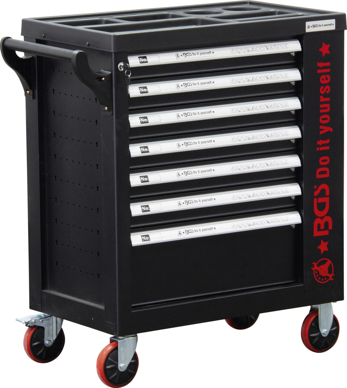 WORKSHOP TROLLEY | 7 DRAWERS | 1 SIDE DOOR | EMPTY (6058-1)
