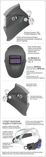 AUTO- DARKENING WELDING HELMET (YT-73921)