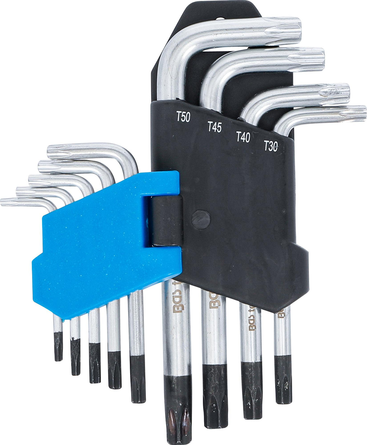 L tipo raktų rinkinys | trumpi | T-Star su skylutėm (Torx) T10 - T50 | 9 vnt. (809)