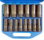 SET OF IMPACT SOCKETS LONG AND SHORT | 12.5 MM (1/2") | 10-36 MM | 14 PCS. (SK1214)