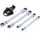 DOUBLE RATCHET RING SPANNER SET | ADJUSTABLE | WITH E-TYPE RING HEADS | E6 - E24 | 4 PCS. (71028)