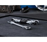 DOUBLE RATCHET RING SPANNER SET | ADJUSTABLE | WITH E-TYPE RING HEADS | E6 - E24 | 4 PCS. (71028)